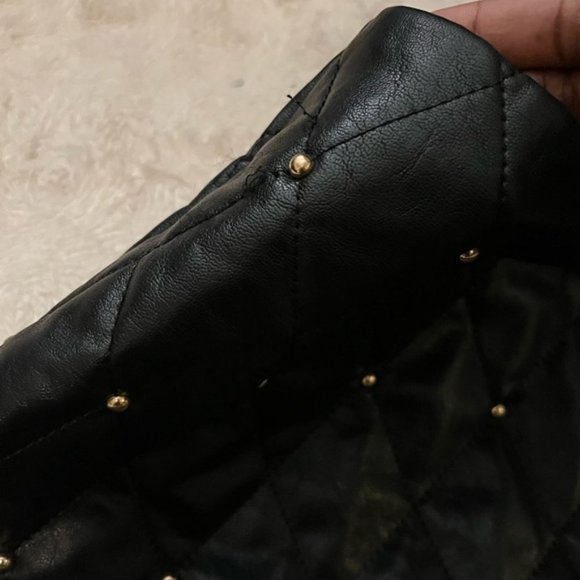 Eloquii Quilted Faux Leather Skirt With Studs Size 22 - Picture 8 of 10